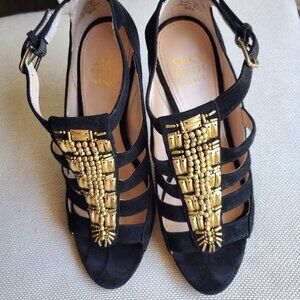 Saks Fifth Avenue Black Suede Heels size EU 36.5, US 6.5